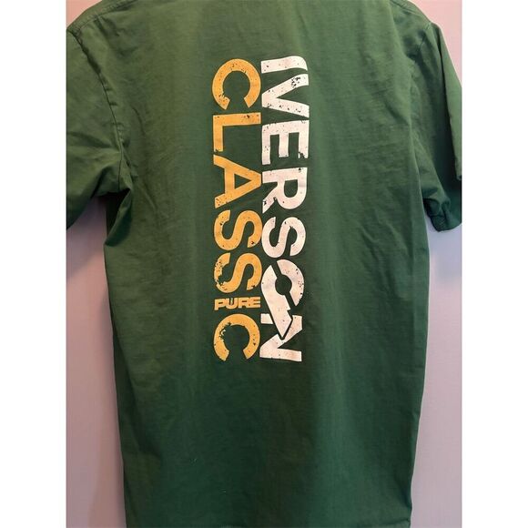Iverson Classic Men's Green Graphic T-Shirt Size L Basketball Theme - Picture 4 of 7